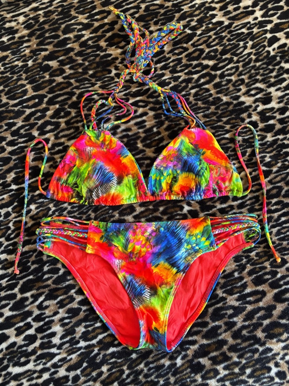 Luli Fama Parrot Feather Bikini